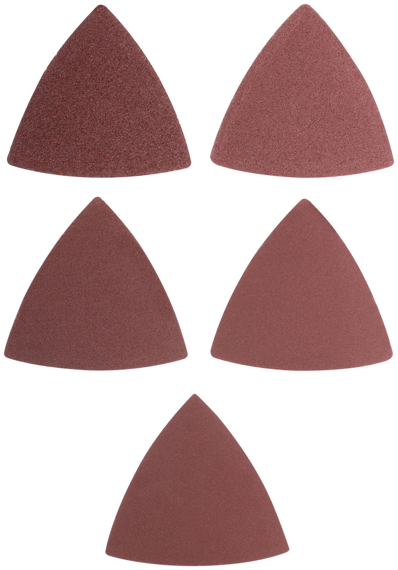 Листы шлифовальные треугольные на тканевой основе, 80 мм, набор 5 шт. (37953)