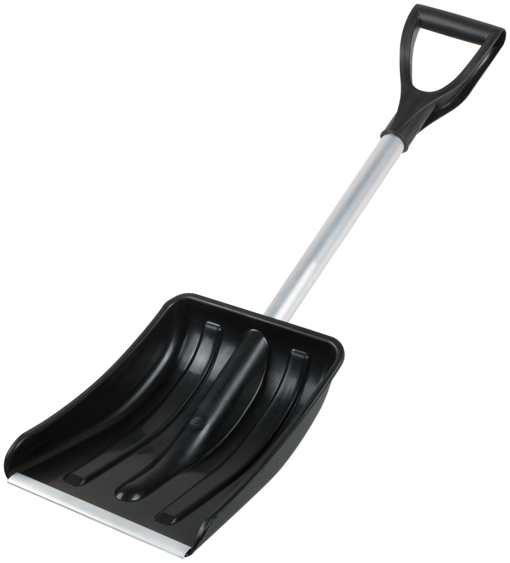 Лопата для уборки снега Актив-Авто пластиковая, укороченный съемный алюм. черенок 365х260х900 мм (68106)
