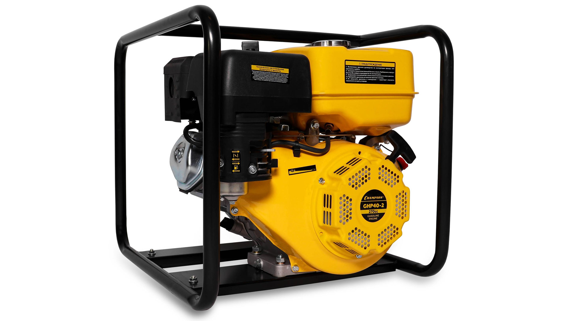 Мотопомпа CHAMPION GHP40-2 (1,5/1-2, 225л/мин 2/77,5м 9лс 6,5л 35,3кг) (GHP40-2)