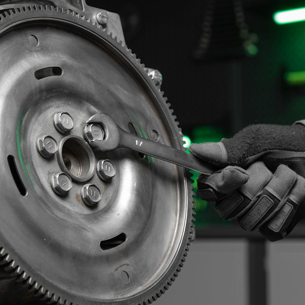 Набор ключей комбинированных 6-17 мм, 6 шт., CrV, матовый хром Stels (15442)