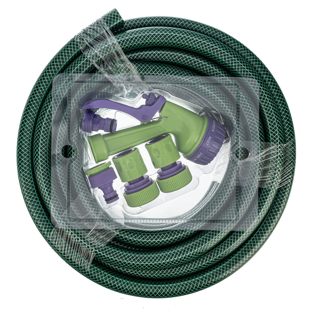 Набор поливочный, шланг 3/4, 15 м, 7 режимов пистолет, соединитель, адаптер Palisad (67422)