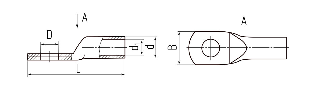 Наконечник кабельный ТМЛс 70-10 (КВТ) (60918)