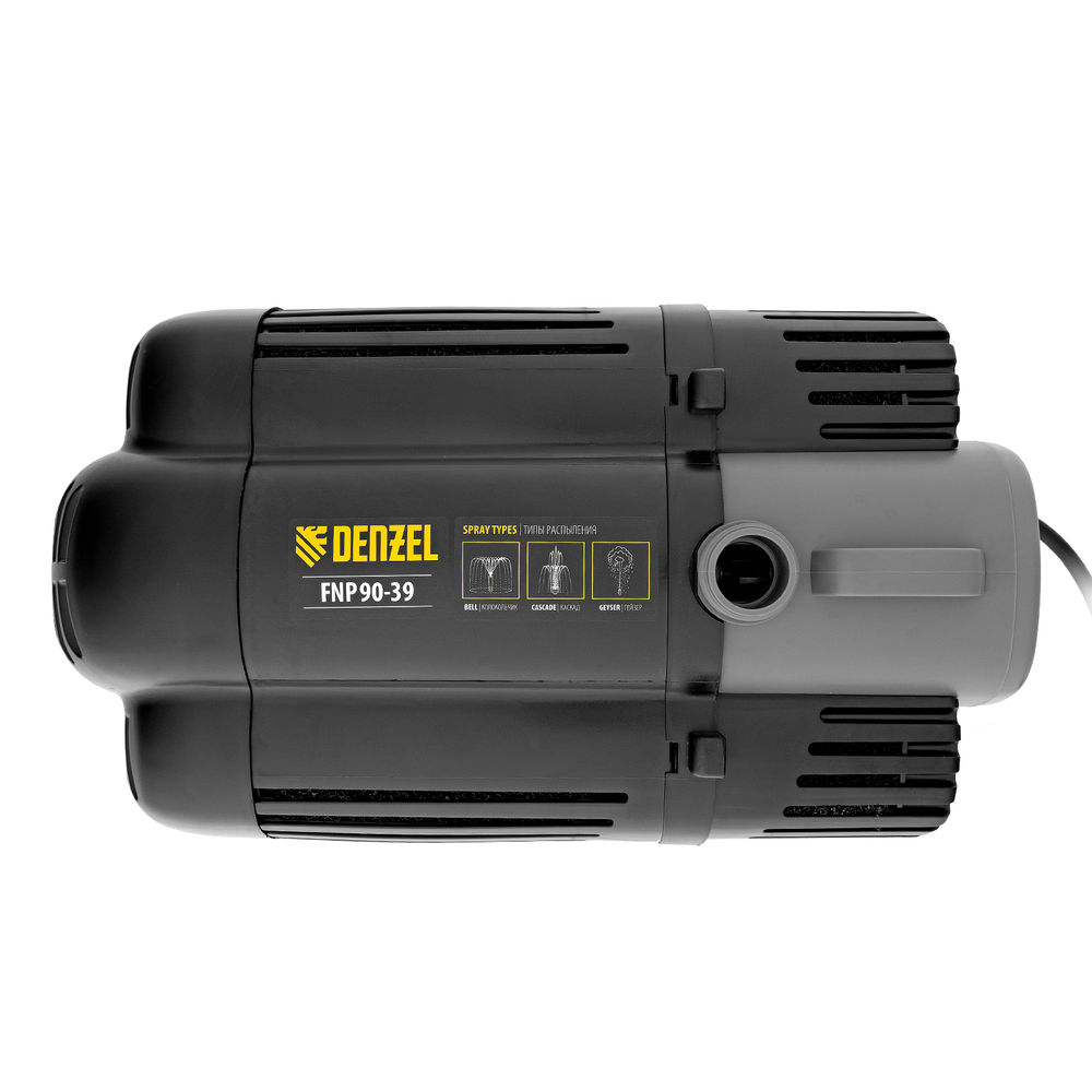 Насос фонтанный FNP90-39, 92 Вт, подъем 3,9 м, 3200 л/ч, колокольчик/каскад/гейзер Denzel (99033)