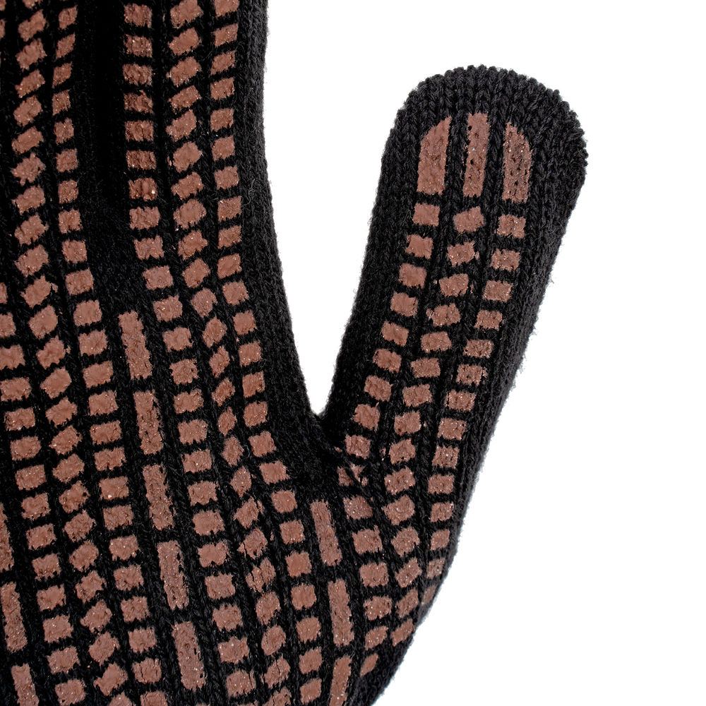 Перчатки трикотажные, акрил, ПВХ гель, Протектор, черны, оверлок Сибртех (68661)