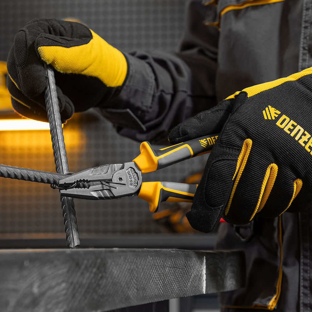 Плоскогубцы комбинированные 205 мм, трехкомпонентные рукоятки Denzel (17082)