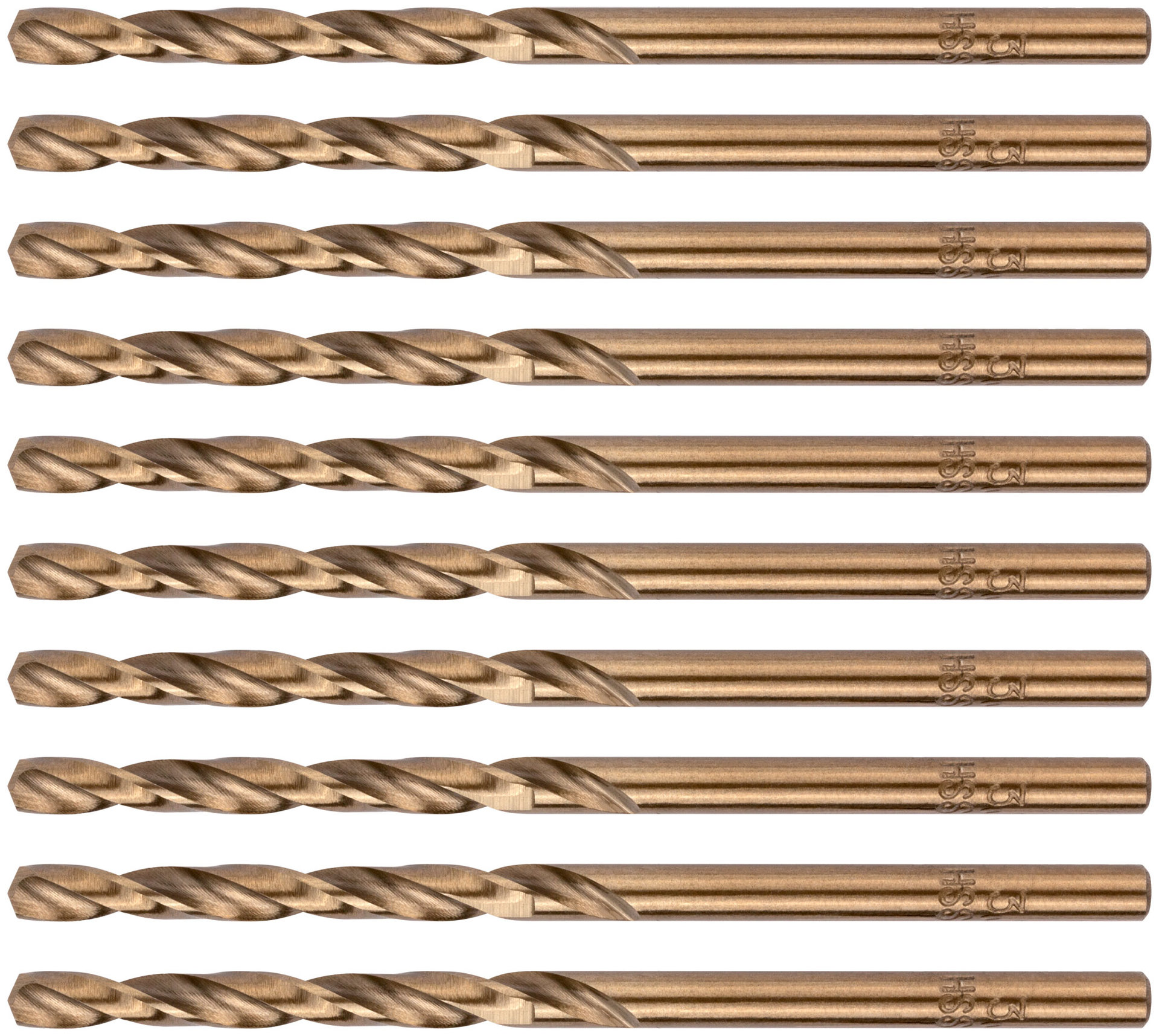 Сверла по металлу HSS с добавкой кобальта 5% Профи 3,5 мм (10 шт.) (33935)