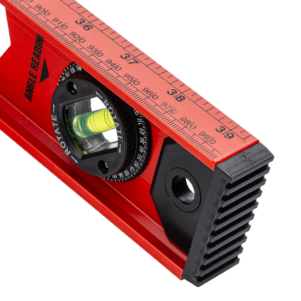 Уровень алюминиевый Рельс, 1000 мм, 3 глазка, усиленный Matrix (34010)