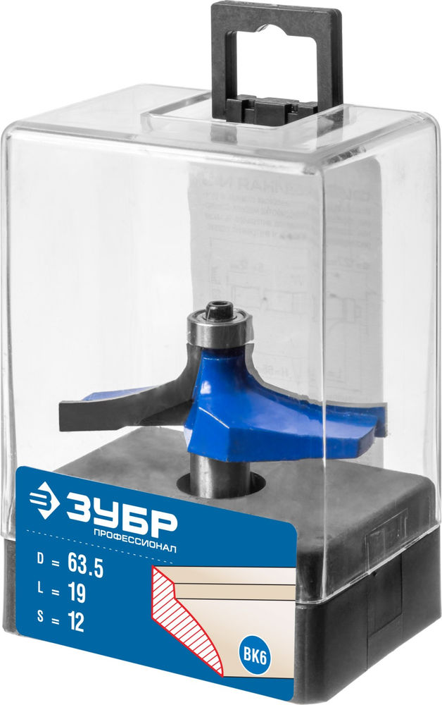 Фреза фигирейная №3 63.5 x 19 мм, радиус 0 мм ЗУБР Профессионал 28762-63.5