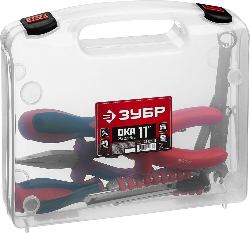 Кейс-органайзер 280 х 220 х 50 мм 11 ЗУБР ОКА-11 38102-11