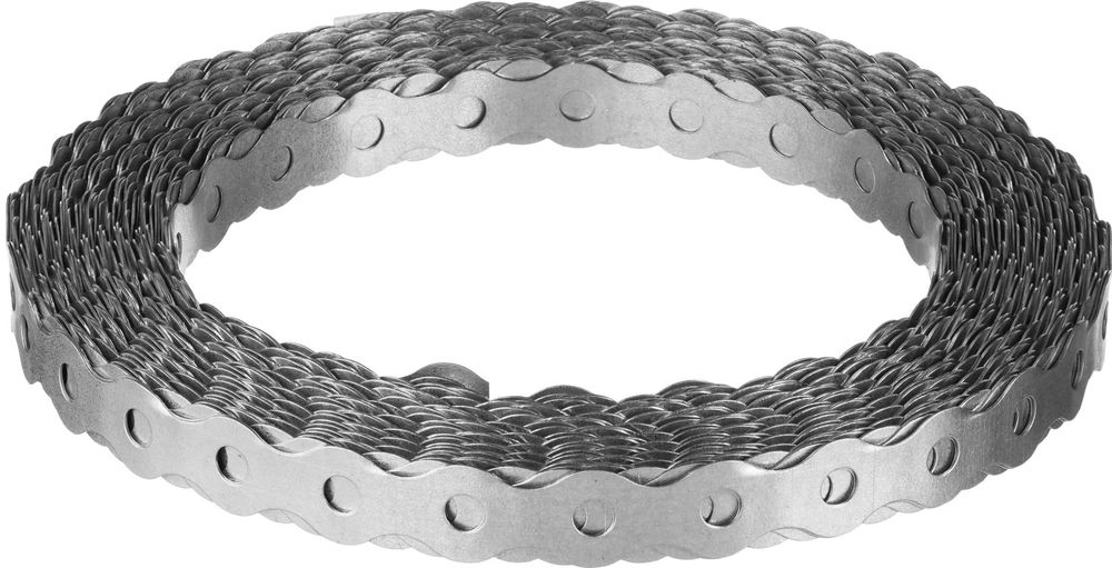 Лента вентиляционная перфорированная Волна 17 x 0.5 мм, 25 м, цинк ЗУБР 310246-17