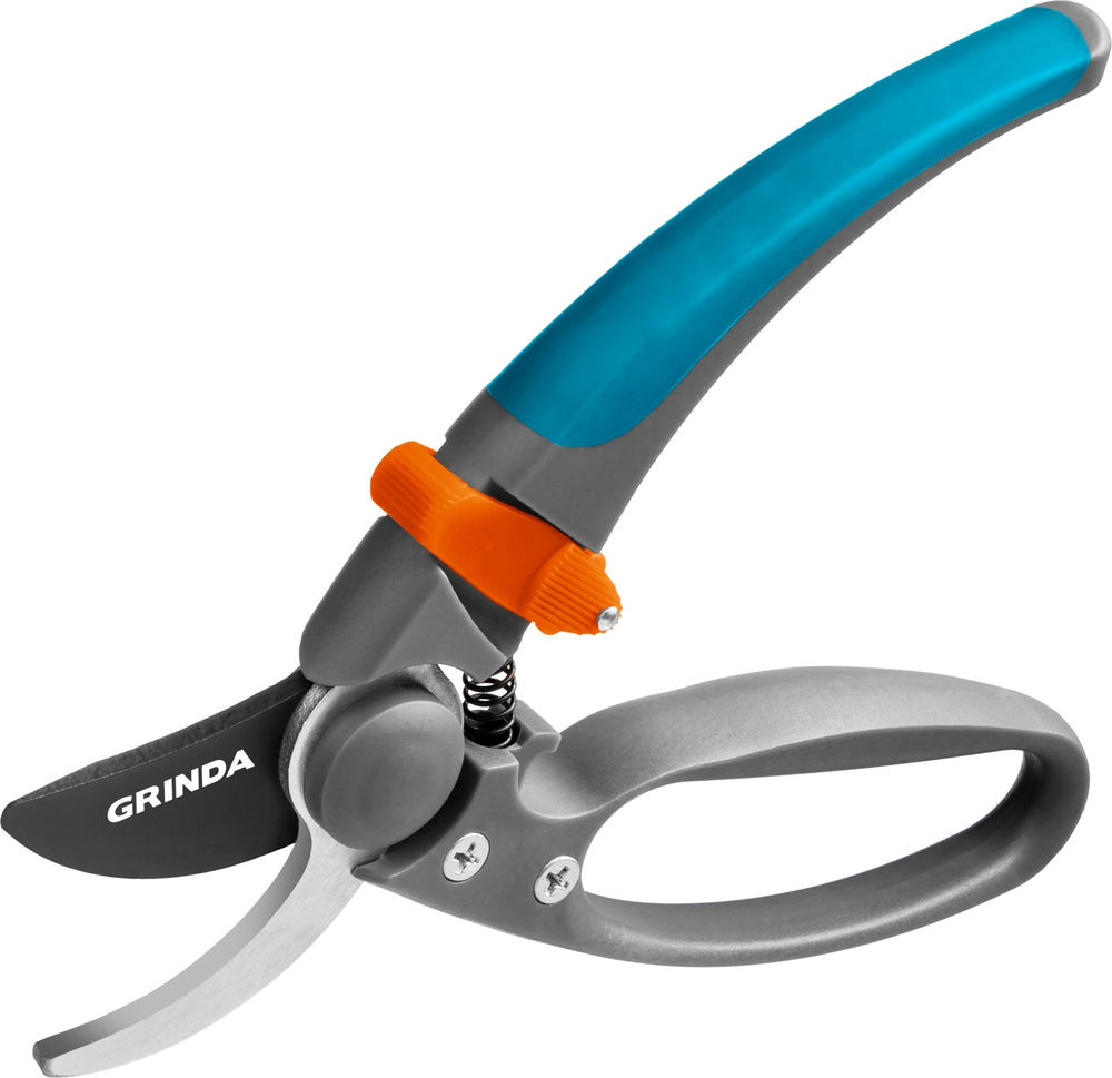 Плоскостной секатор P-57, 210 мм, с двухкомпонентными эргономичными рукоятками, с эфесом, PROLine GRINDA 423457