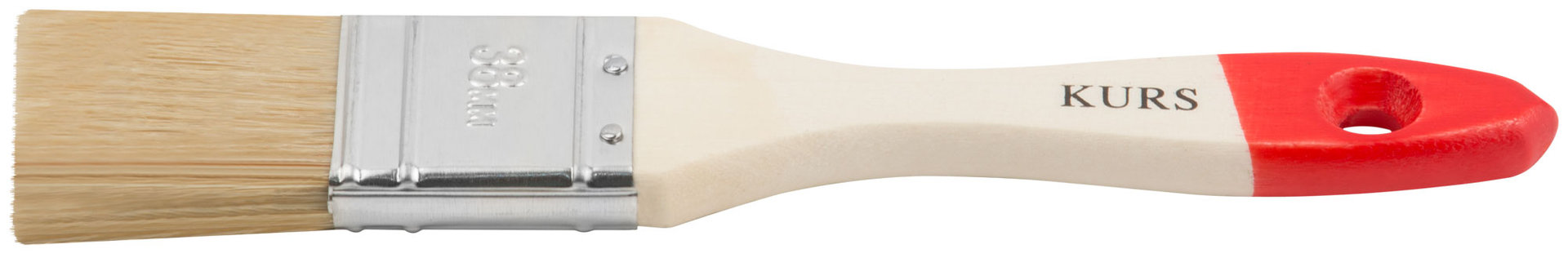 Кисть флейцевая Оптима, натур. cветлая щетина, деревянная ручка 1,5 (38 мм) (00814)