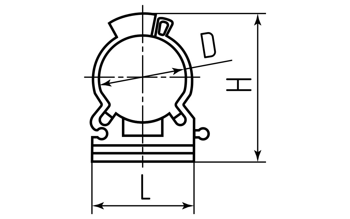 Клипса-крепеж с замком 16 (300шт) (Fortisflex) (74359)