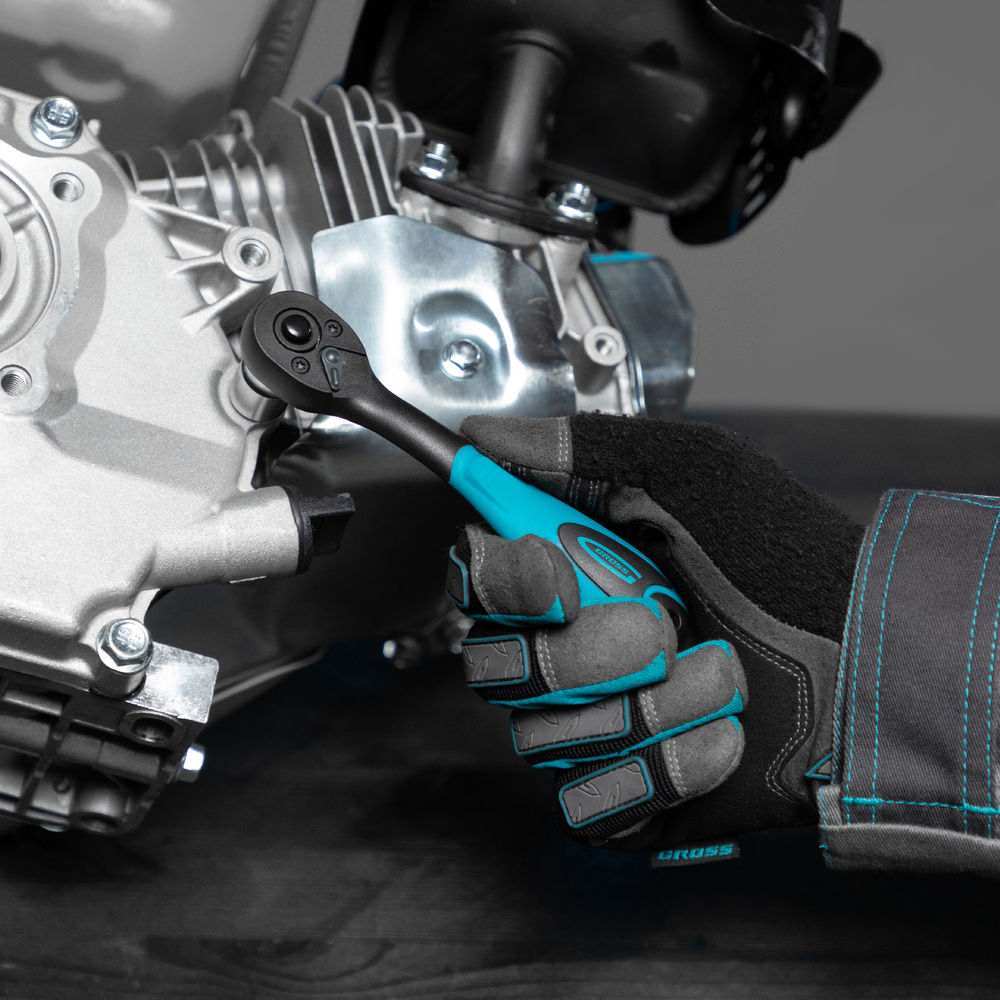 Ключ-трещотка 1/4, CrV, 72 зуба, с быстрым сбросом Gross