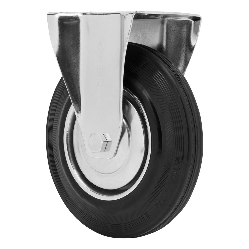 Колесо неповоротное D 200 мм, крепление платформенное Сибртех (68712)