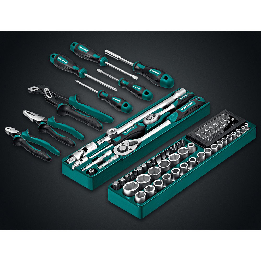 Набор инструмента универсальный 99 предм., (1/2+1/4) GRAND-99 KRAFTOOL 27978-H99