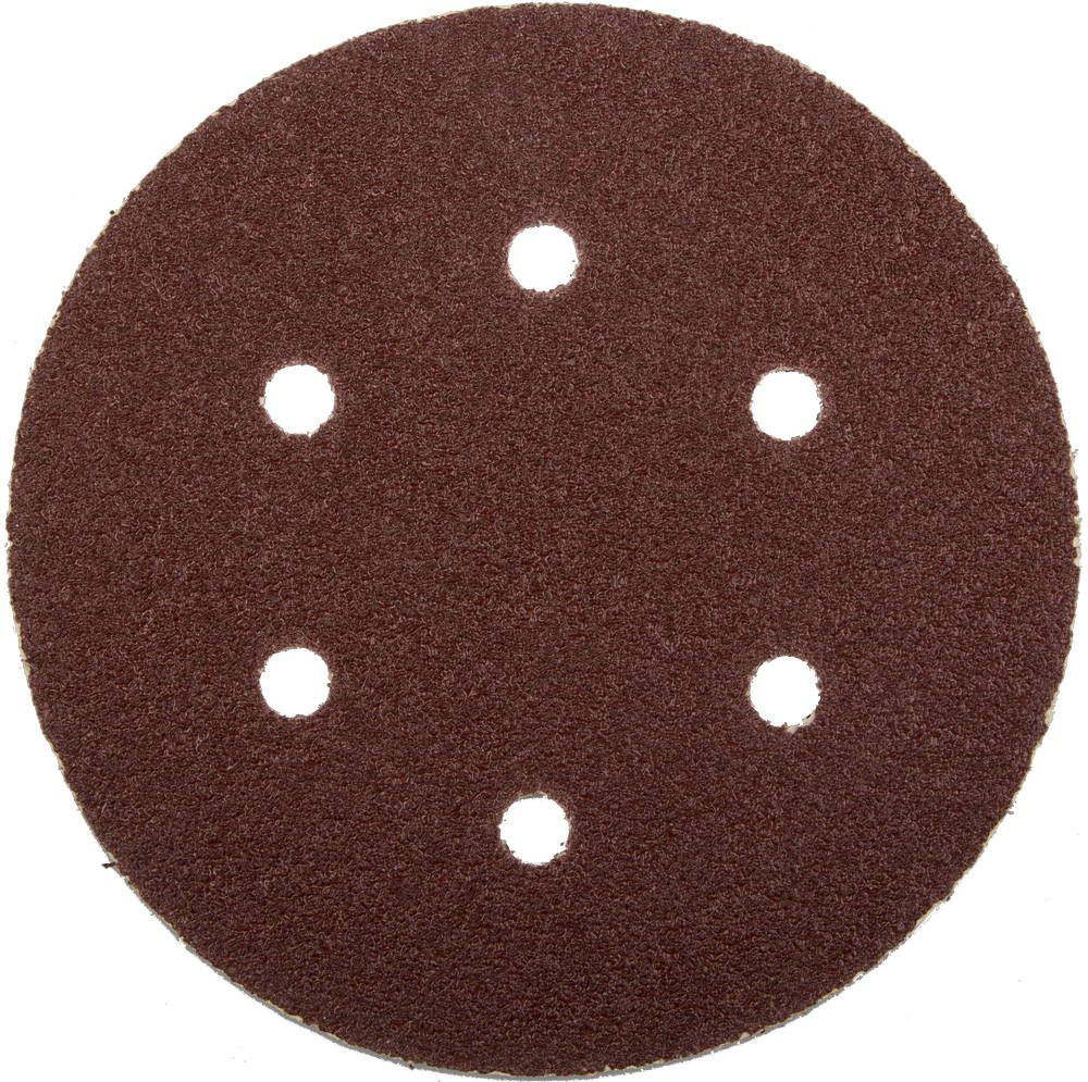 Круг шлифовальный универсальный Мастер 150 мм, 6 отверстий, Р40, 5 шт ЗУБР 35566-150-040