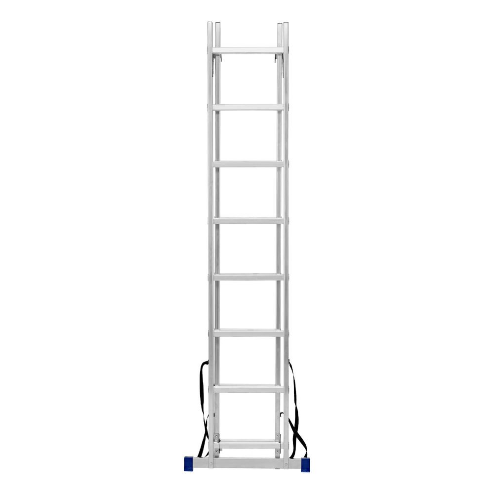 Лестница, 2 х 8 ступеней, алюминиевая, двухсекционная, Сибртех (97908)