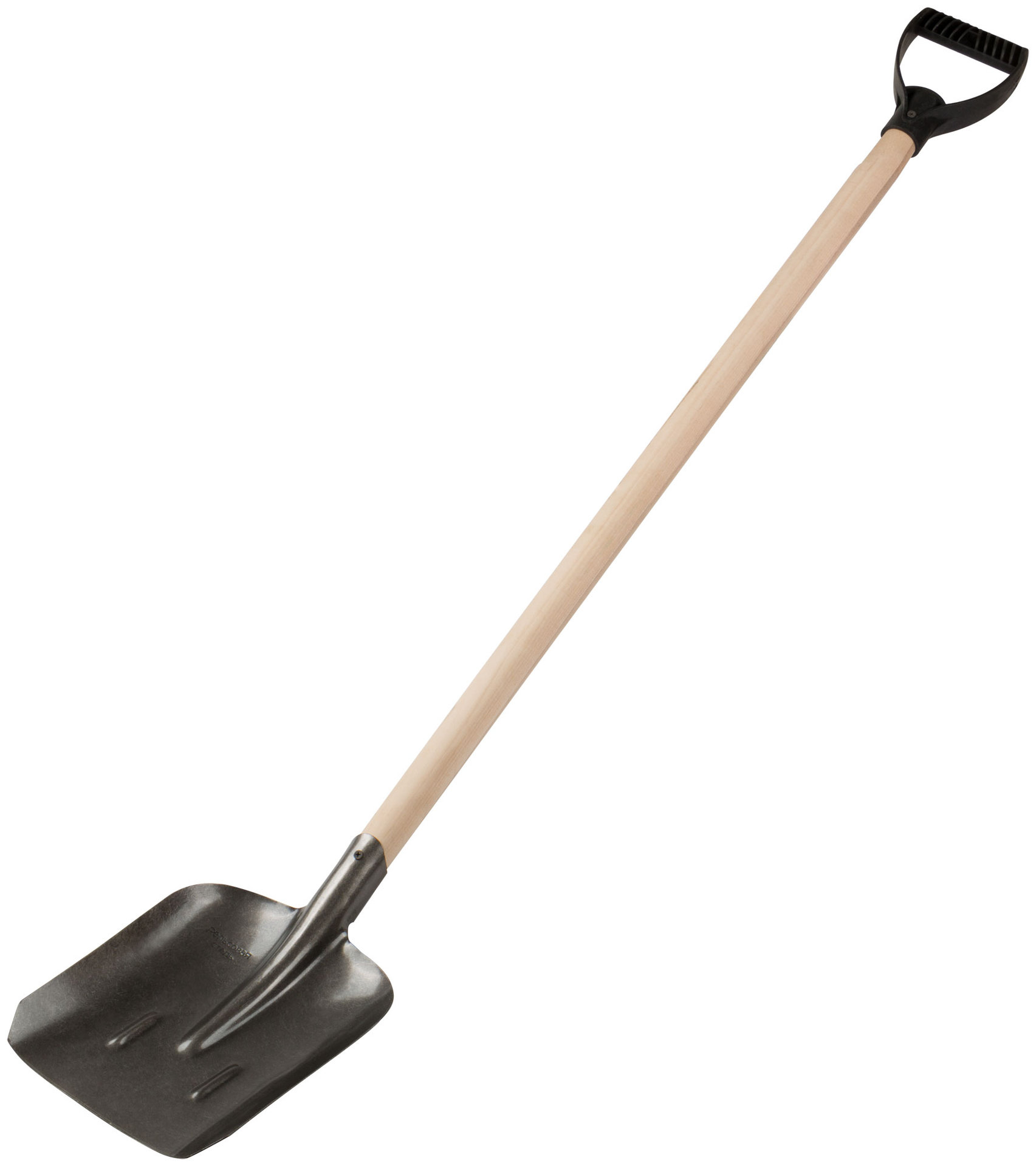 Лопата совковая, рельсовая сталь, с деревянным черенком 235х350х1420 мм (77194)