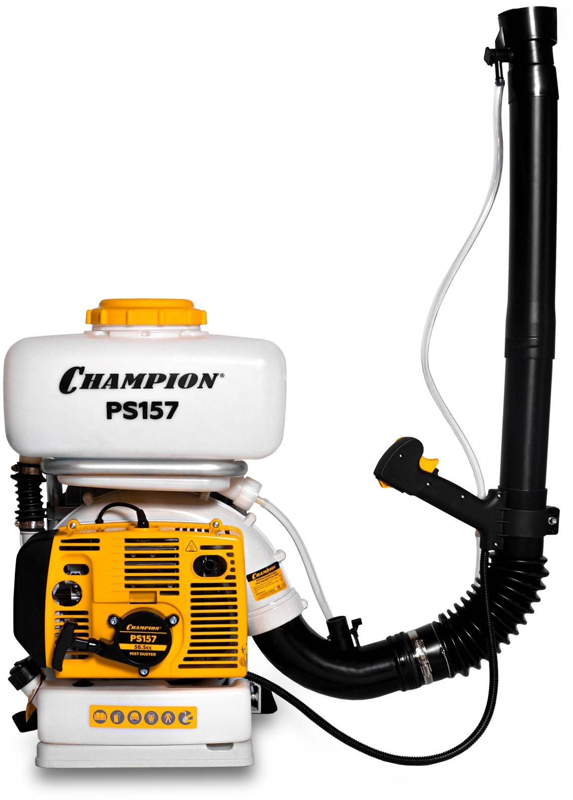 Опрыскиватель-распылитель 2,6кВт 56,5см? 15м бак 14л 0,14-3,03 л/мин 11,3кг CHAMPION PS157