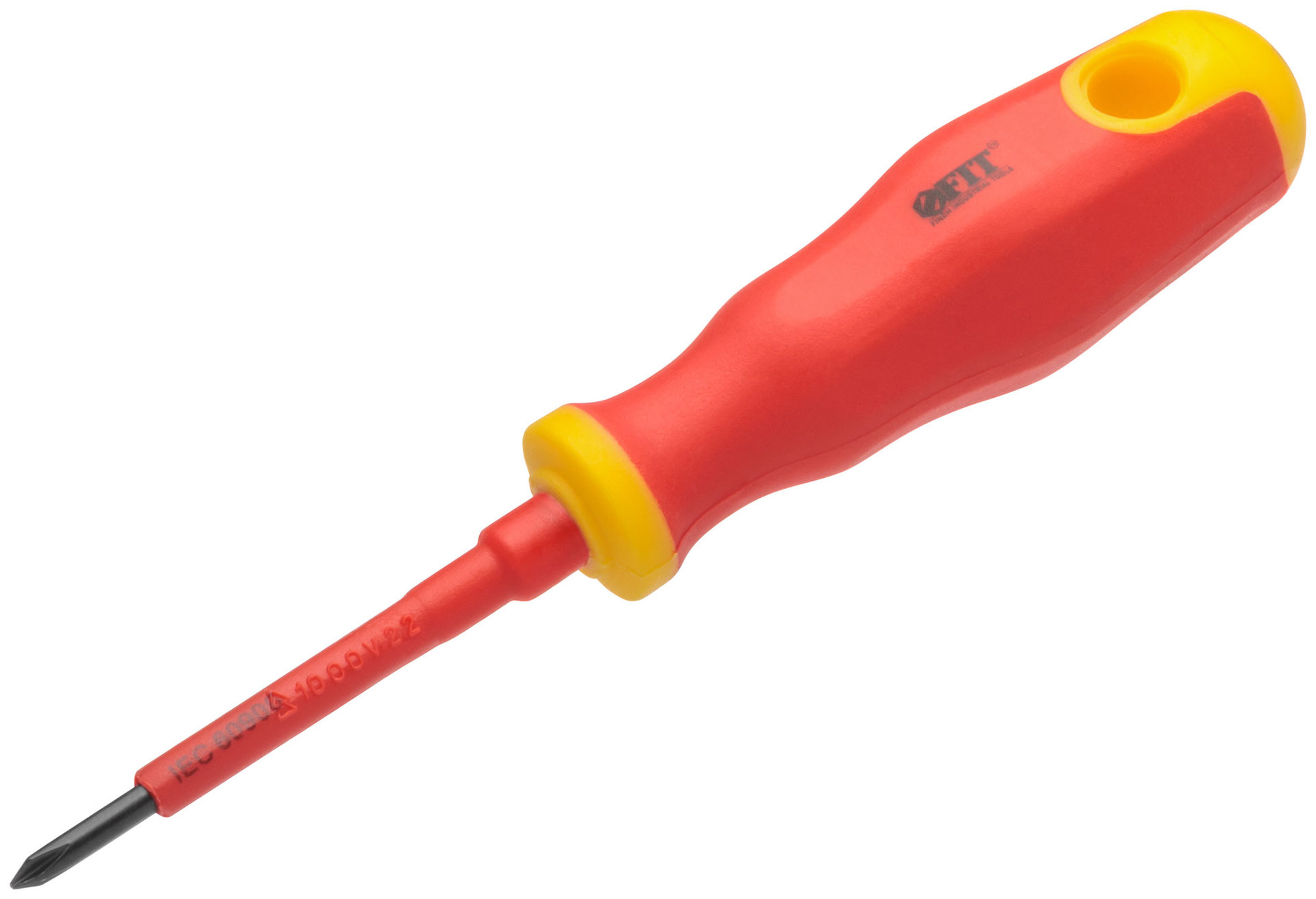 Отвертка изолированная 1000 В, CrV сталь, прорезиненная ручка 3х60 мм РН0 (55891)