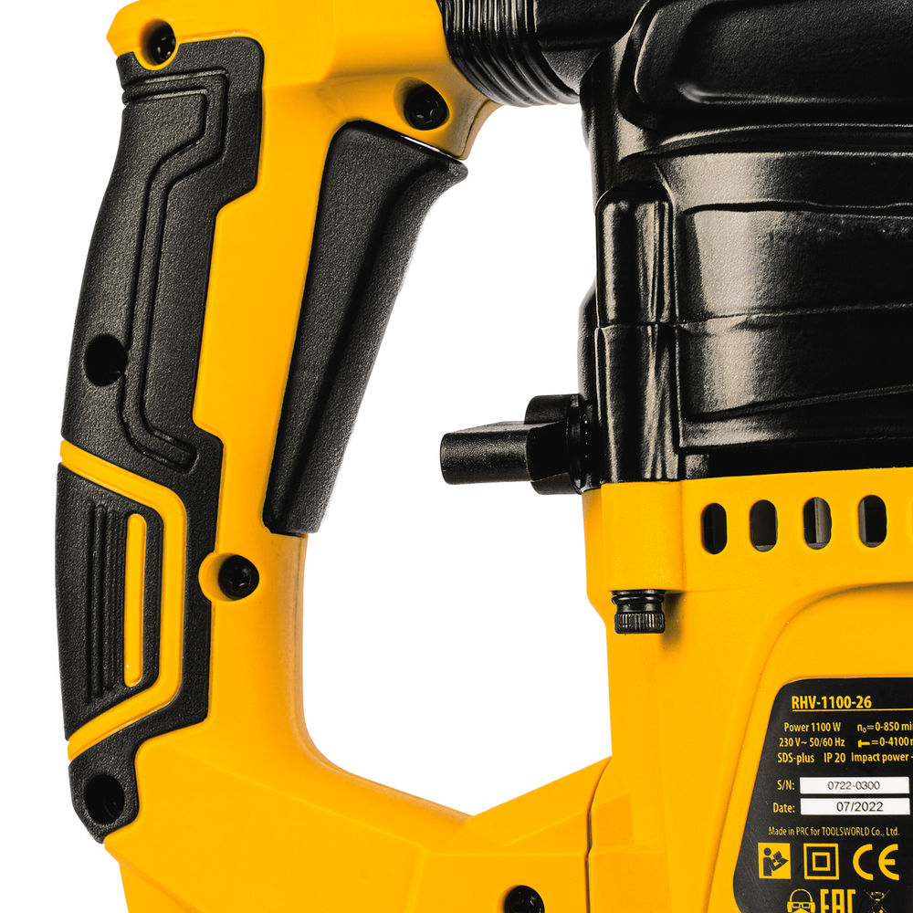 Перфоратор электрический RHV-1100-26, SDS-plus, 1100 Вт, 4 Дж, 3 режима Denzel (26610)