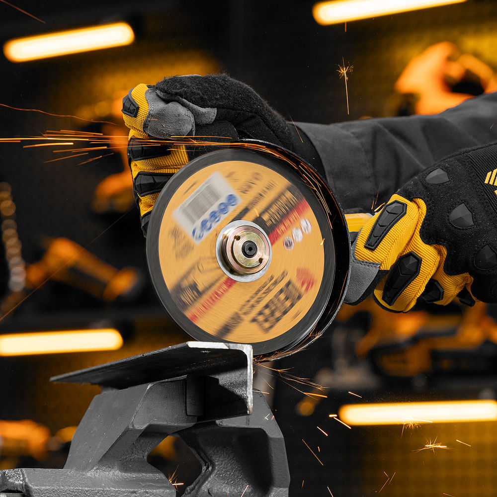 Пневматическая углошлифовальная машина AG125, 11000 об/мин, 125 мм, 186 л/мин Denzel (57477)