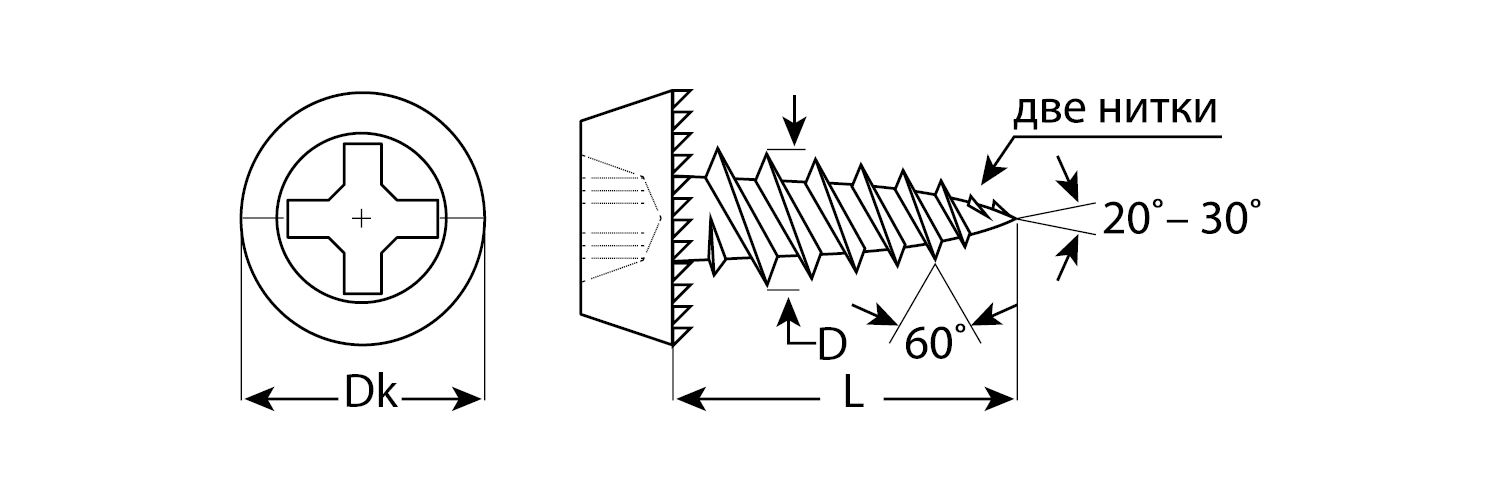 Саморез для листового металла КЛМ-Ф 11 x 3.5 мм, фосфатированное покрытие, конусная головка, 1200 шт ЗУБР 4-300111-35-11