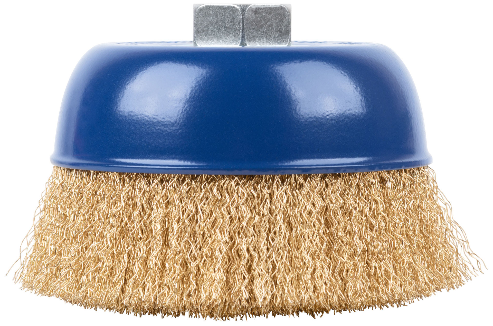 Щетка для УШМ, М14, тип Чашка, латунированная витая проволока 0,3 мм, 125 мм, CUTOP Profi (82-519)