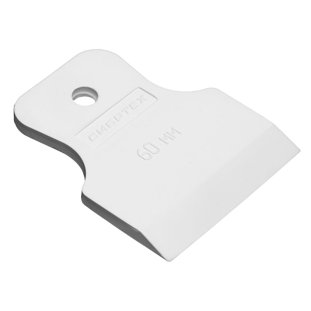 Шпатель, белая резина, 60 мм Сибртех (85832)