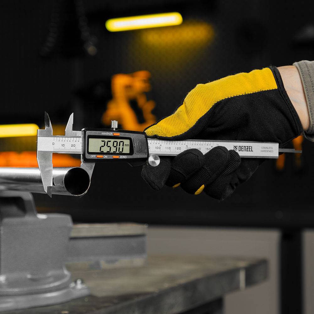 Штангенциркуль, 150 мм, электронный, с глубиномером Denzel (31613)