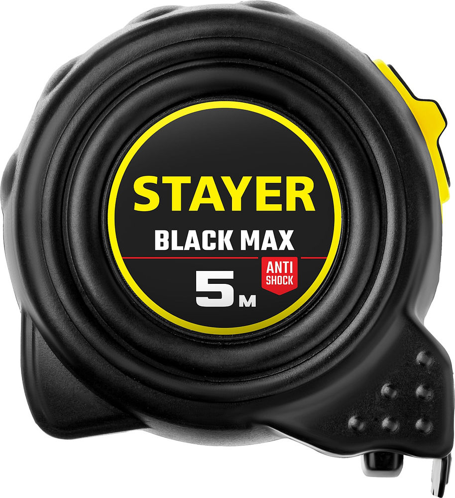 Рулетка с двумя фиксаторами BlackMax 5 м х 19 мм Professional STAYER 3410-05