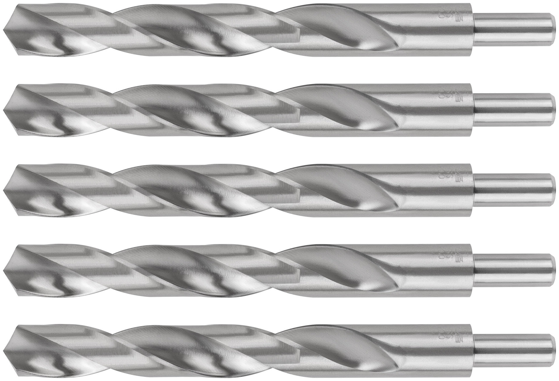 Сверла по металлу HSS, угол заточки 118°, 20,0 x 205 мм, (5 шт.) (35596М)