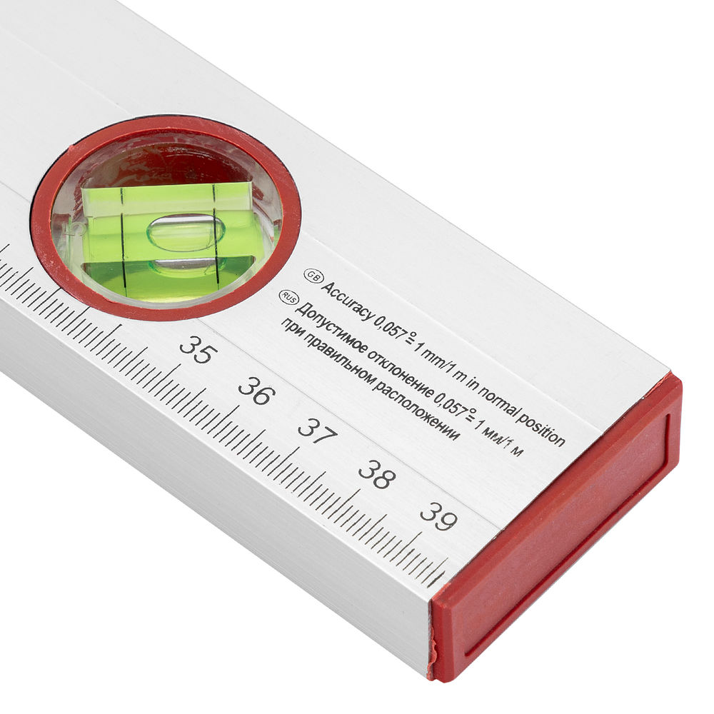 Уровень алюминиевый, 400 мм, 3 глазка, линейка Sparta (331205)