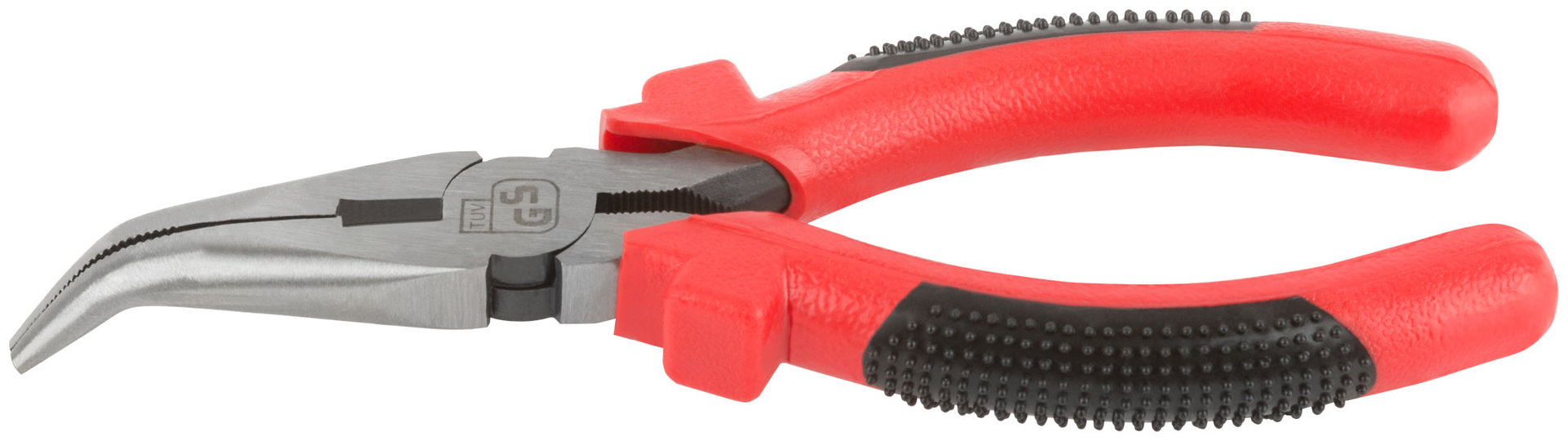 Утконосы Стандарт, красно-черные пластиковые ручки, полированная сталь 165 мм