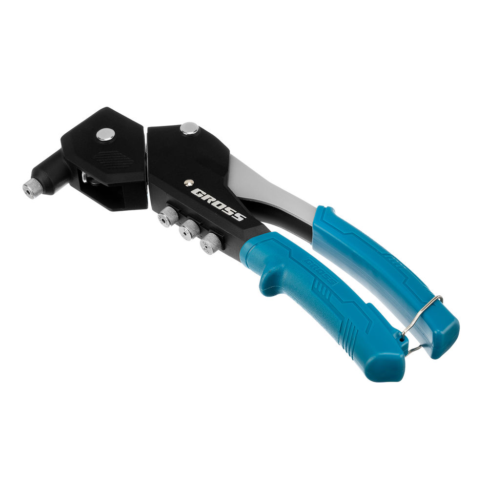 Заклепочник ручной, 290 мм, поворотный, 0-360, заклепки 2,4-3,2-4,0-4,8 мм Gross (40418)