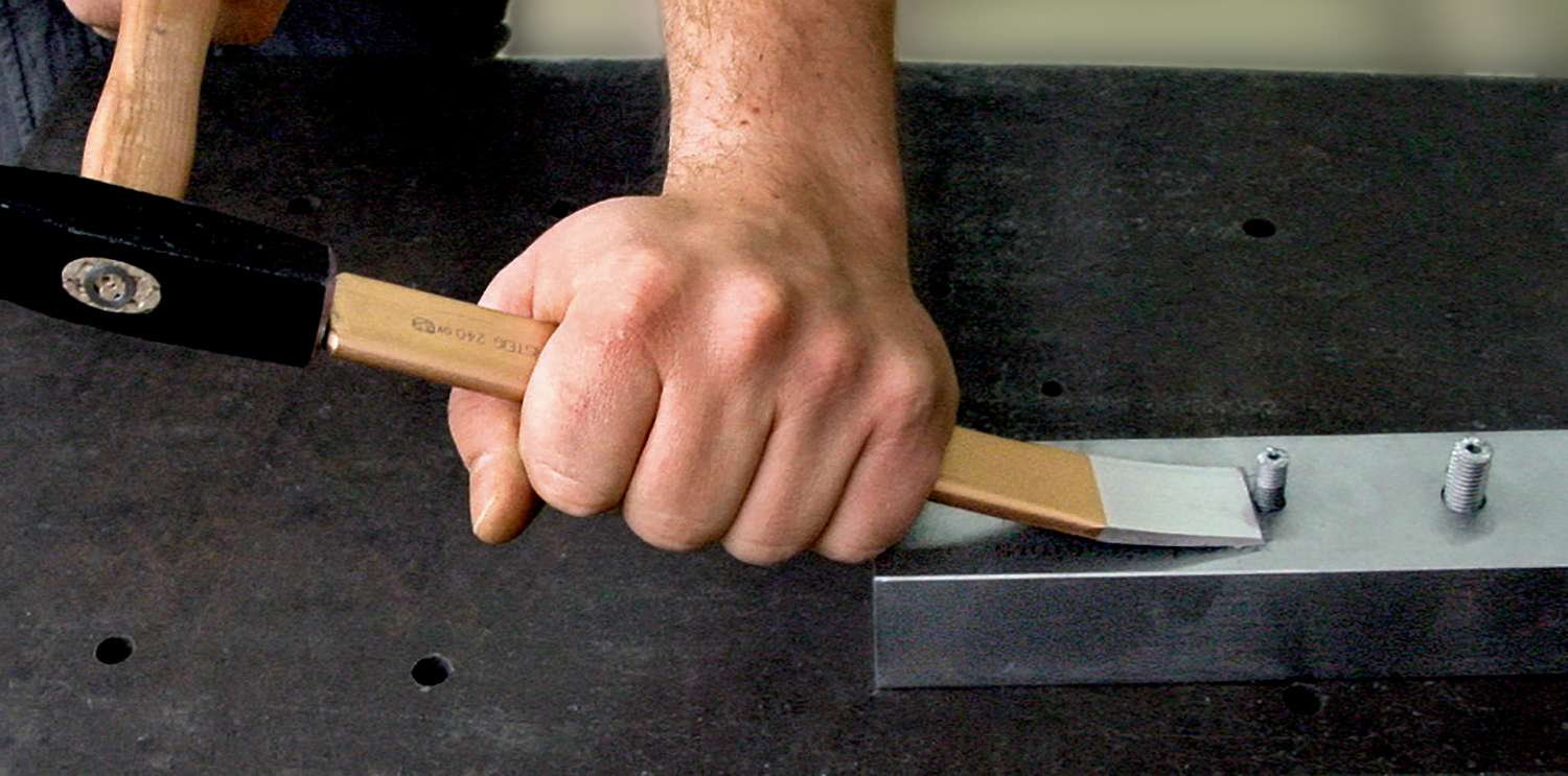 Зубило шлицевое загнутое, ширина резца 27 мм, (26 x 7) x 240 мм, плоско-овальный профиль, полировка (RE-3802410)