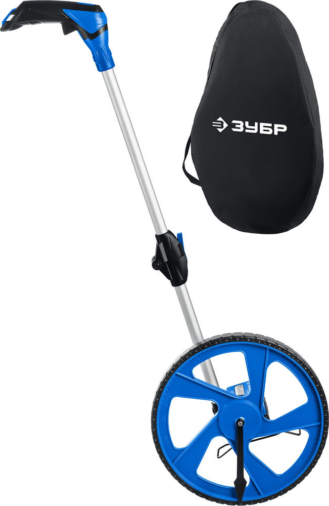 Измерительное колесо курвиметр 0.1-9999 м со складной алюминиевой рукояткой Профессионал ЗУБР 34880