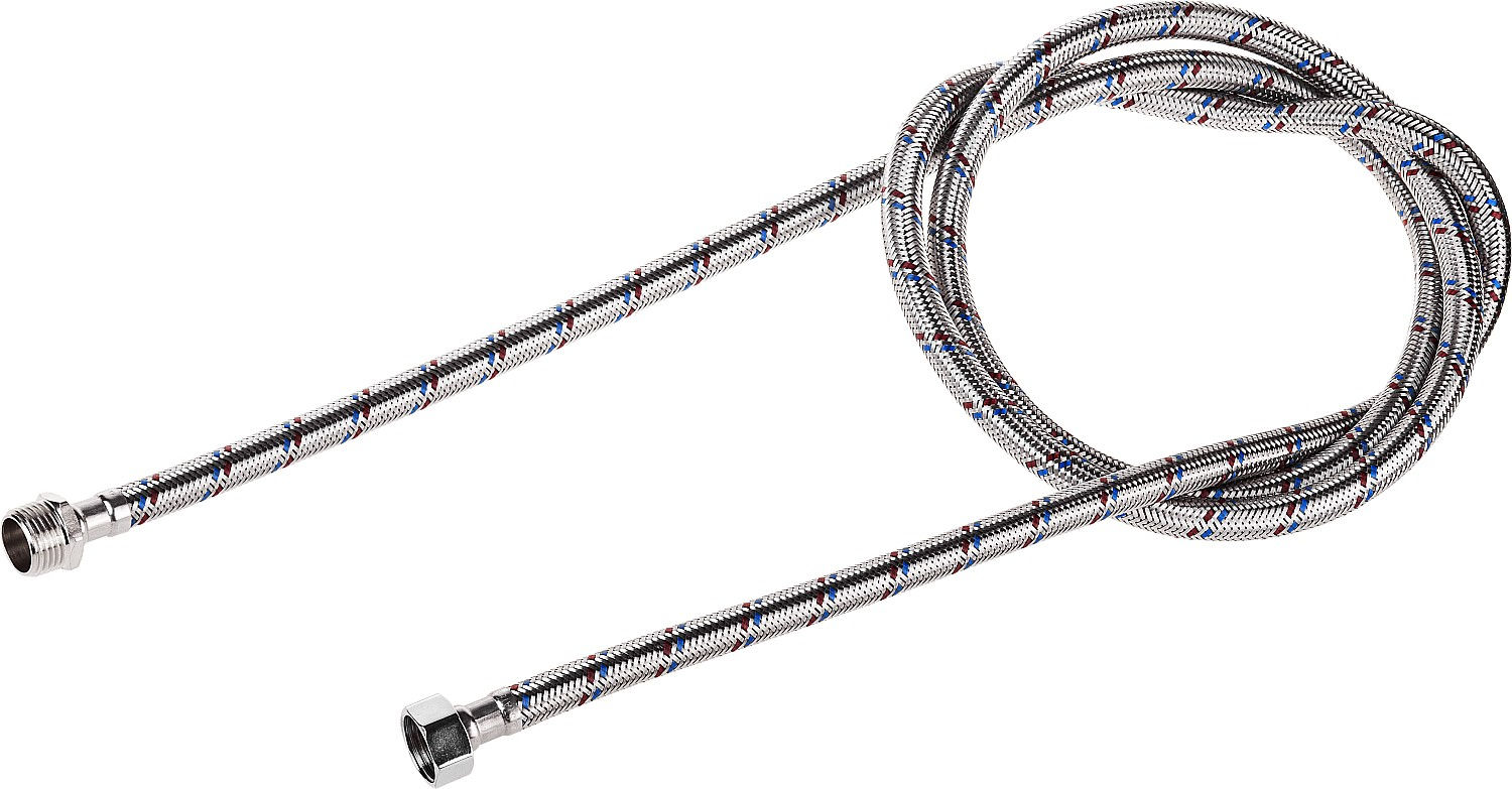 ЗУБР 1/2?, 2 м, гайка-штуцер, гибкая подводка для воды (51005-G/S-200)