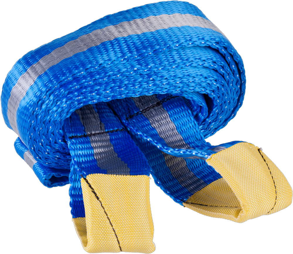 Трос буксировочный 2 петли, 10 т, ширина ленты 60 мм, длина 5 м ЗУБР 61216-10