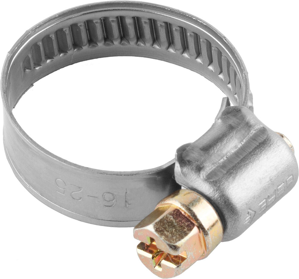 Нержавеющий хомут НХ-9Н, 12 - 20 мм, накатная лента 9 мм, 200 шт ЗУБР Профессионал 37820-12-20-200