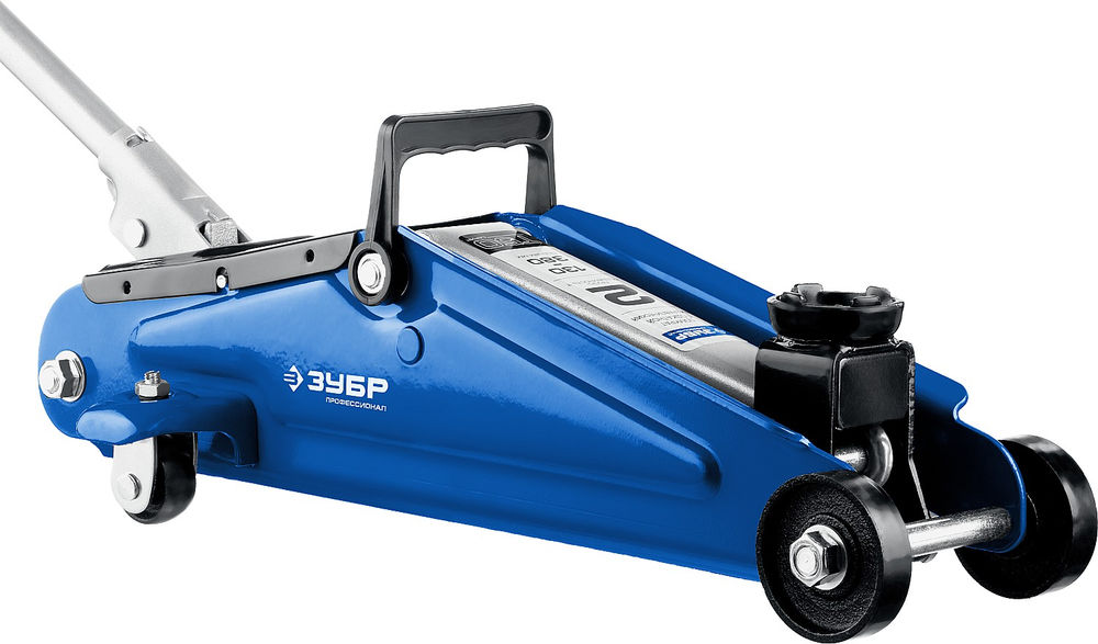 Подкатной домкрат с увеличенным подъемом в кейсе 2 т 130 - 380 мм Профессионал ЗУБР Т-50 43052-2-K