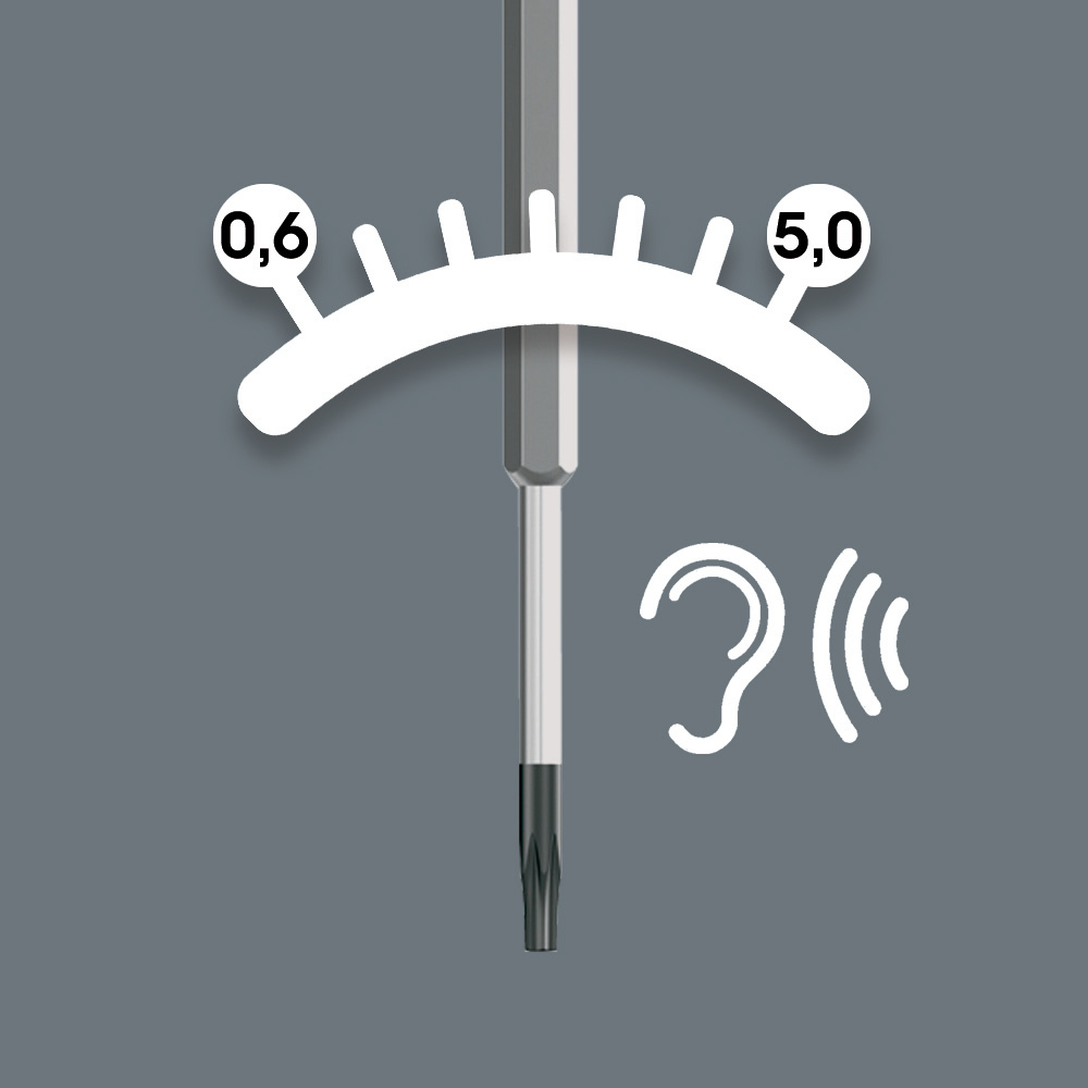 Индикатор крутящего момента TX 6 x 0.6 Нм фиксированный момент TORX серия 300 TX Wera WE-027930