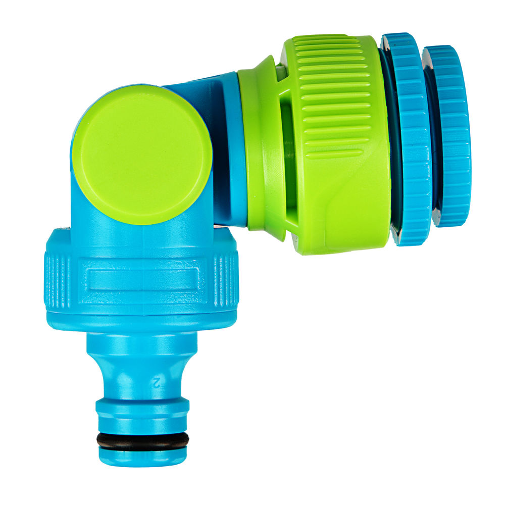 Адаптер штуцерный, шарнирный, с переключателем, 1/2-1, Palisad Luxe (65781)