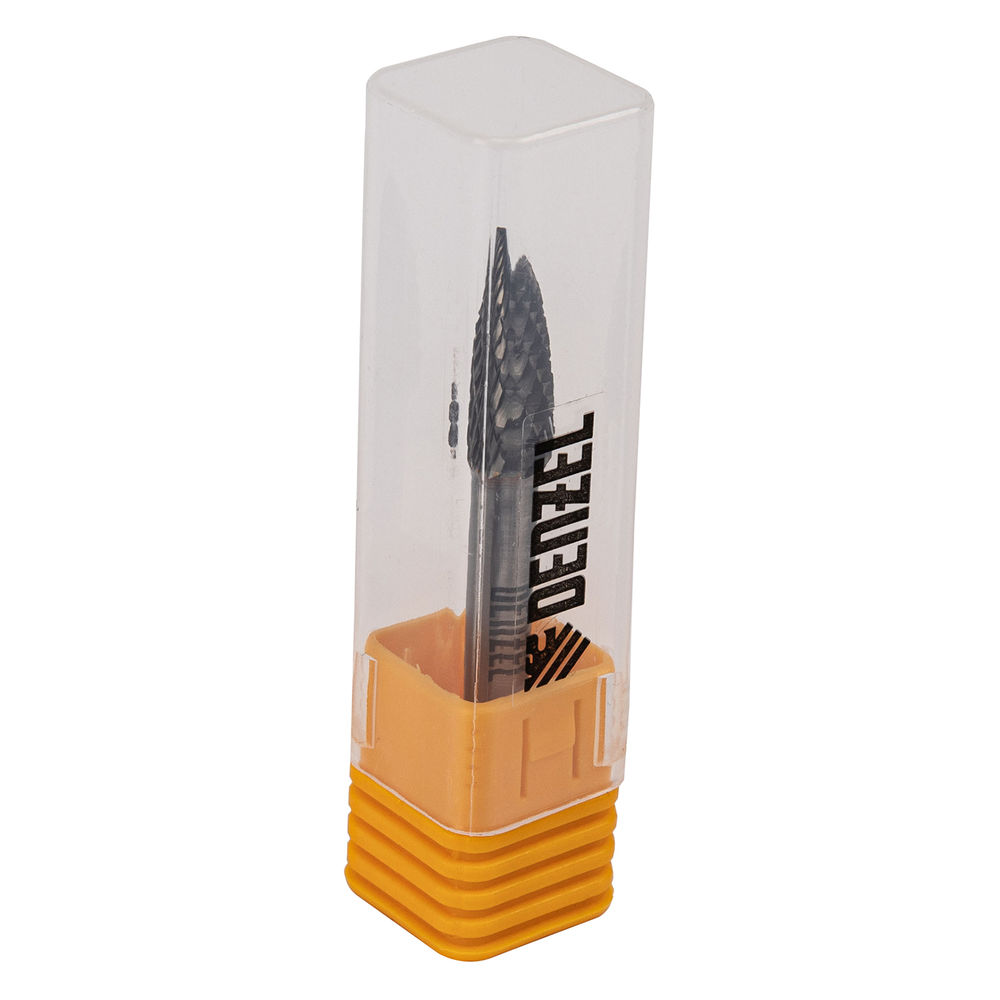 Борфреза по металлу твердосплавная, параболическая заостренная, тип-G, 8 мм Denzel