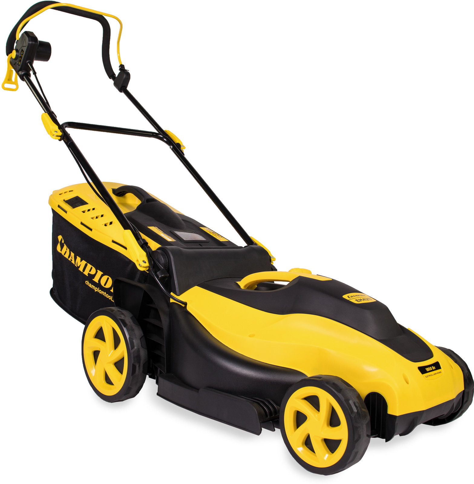 Газонокосилка эл. CHAMPION EM4217 (1,8 кВт пласт+ткань травосб. 50л шир.420мм выс.20-70мм, 12,5кг) (EM4217)