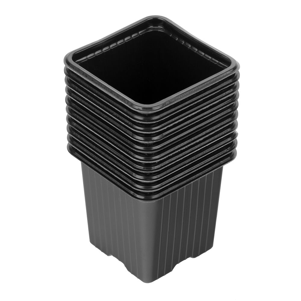 Горшочек для рассады, 70 х 70 х 65 мм, полистирол, 10 шт, (64345)