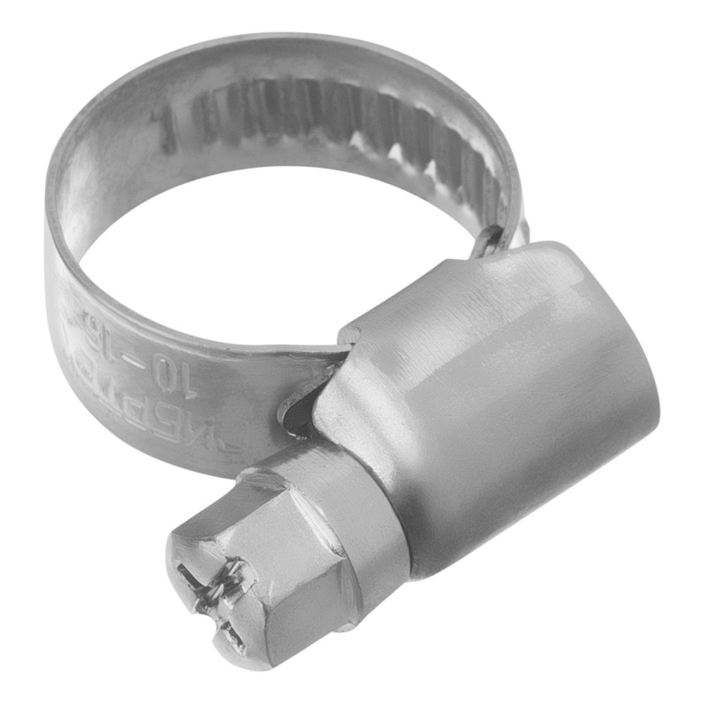 Хомуты нержавеющая сталь, Стандартное болтовое крепление 10-16 мм, 100 штук в упаковке, ширина 9 мм Сибртех (47577)