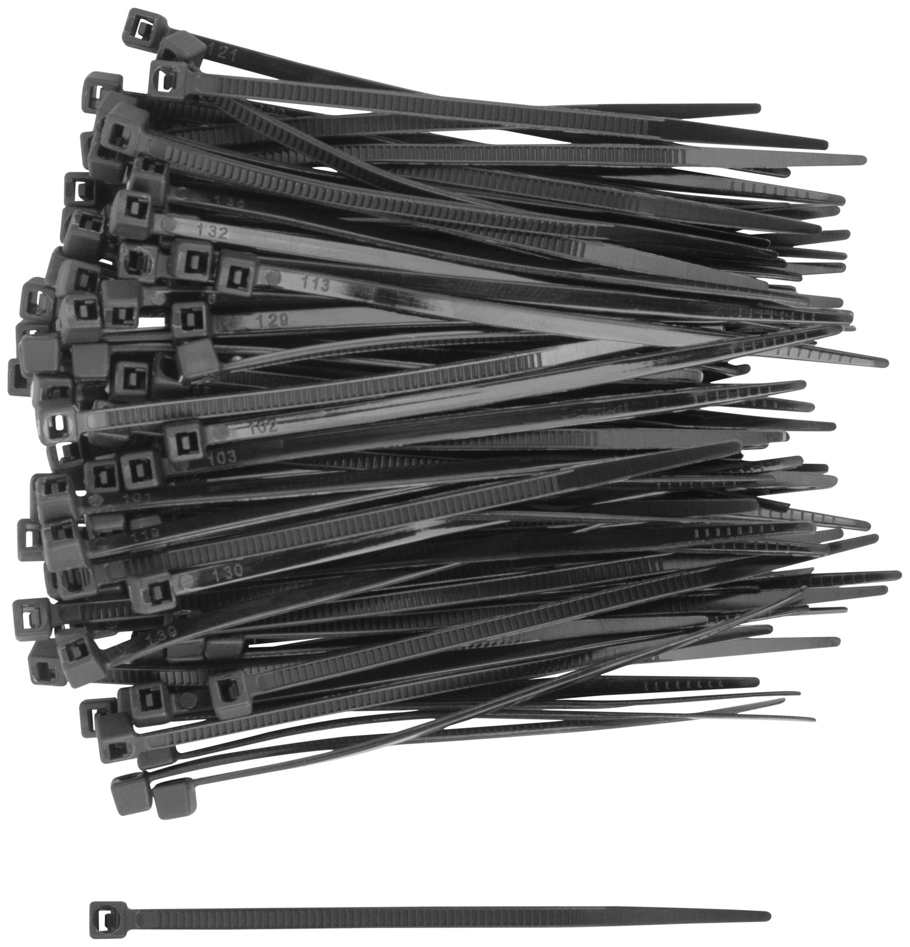 Хомуты нейлоновые, черные д/проводов 100 шт., 80х2,5 мм (60388)