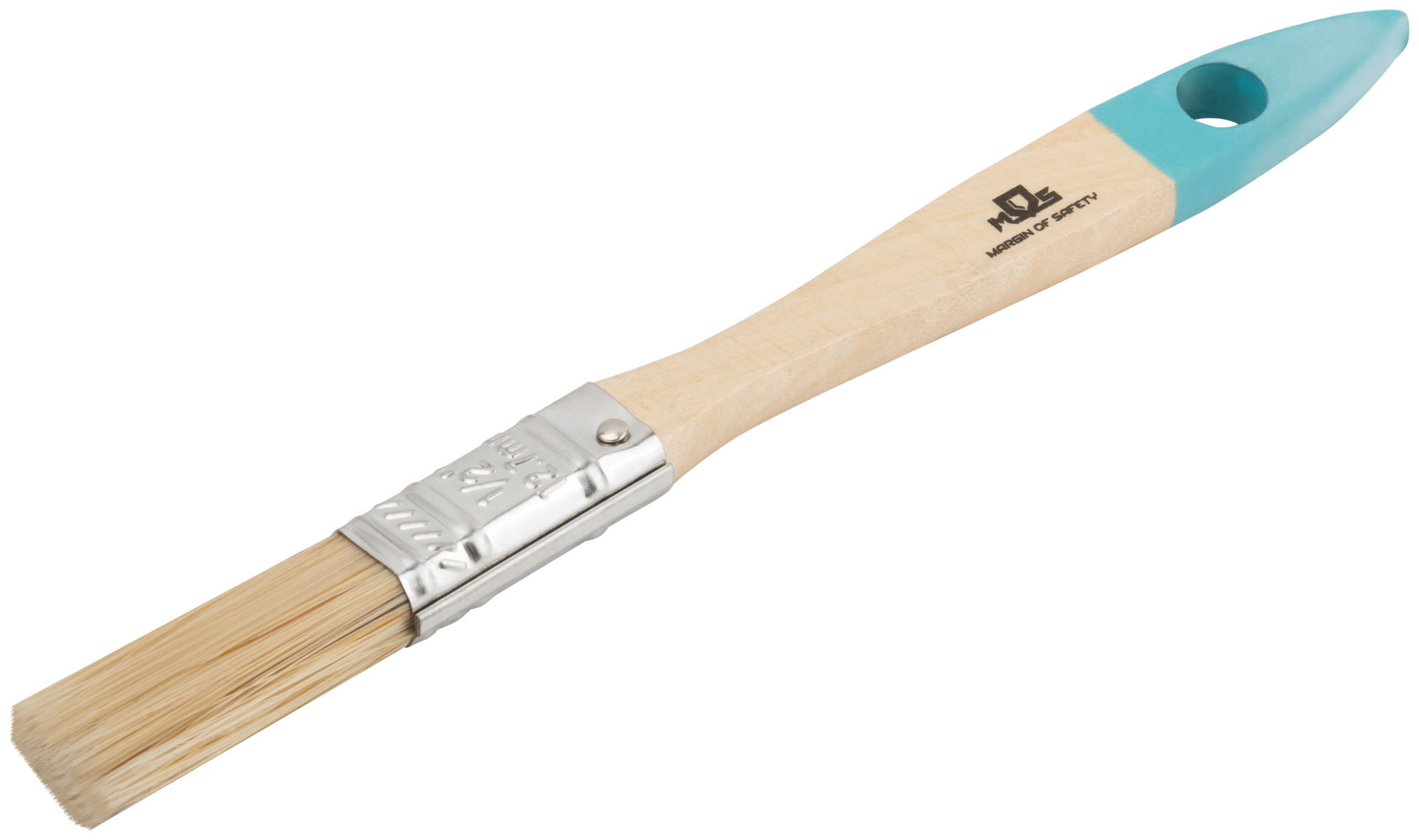 Кисть флейцевая, натур. cветлая щетина, деревянная ручка 1/2 (13 мм) (00701М)